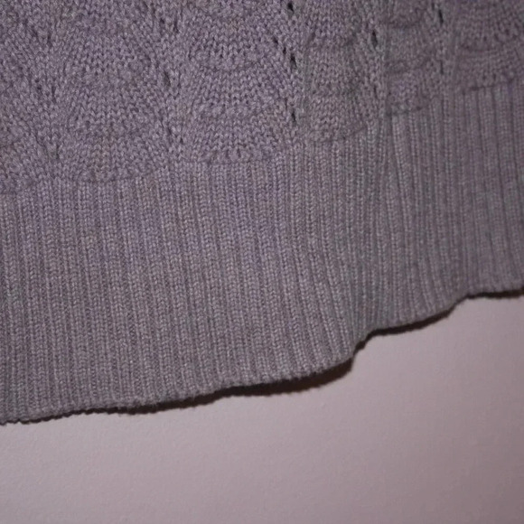 Sonoma Purple Roll Neck Sweater Size Large Crew Style 100% Cotton 3/4 Length - Picture 14 of 15